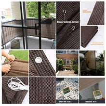 COFFEE CAT Frangivista per Balcone (Venduto A Metro) - Rete in HDPE con Larghezza di 1,1 Metri, 200 G/M², Parasole, Vela Marrone
