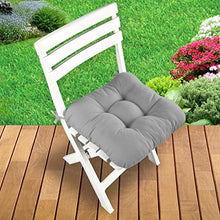 Gräfenstayn® Set di 4 Cuscini di Seduta Cuscino Sedia 38cmx38cmx8cm per Interno ed Esterno - 100% Cotone - Molti Colori - Imbottitura Spessa Cuscino Trapuntato/Cuscino per Pavimento (Antracite)