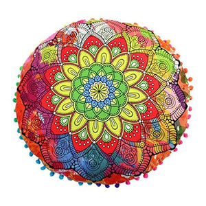 Sconosciuto Nuovo Arrivo Pavimento Cuscini 43 * 43 cm casa Rotonda Mandala Indiano Rotonda Boemia Cuscini Case Color Textile Pillow Slip, Color 14, Size:Diameter:43 * 43cm/(17.0 * 17.0)