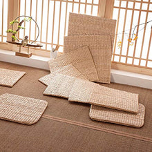 LTINN Paglia Intrecciata a Mano, Cuscino Tatami, Cuscino per Meditazione e adorazione, Tappetino Quadrato per Finestra a bovindo, giunco Naturale di Erba Tessuta a casa Traspirante