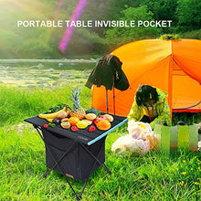 REAYOU Tavolo da Campeggio Leggero Pieghevole in Alluminio,Portatile con Borsa da Trasporto, Tavolino per all'aperto per Picnic, Spiaggia, Escursionismo, Viaggi, Pesca (S)
