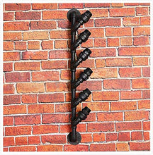 OLDJTK Scaffalature Wine Rack Loft Multifunzione Wine Glass Rack Industriale Tubo di Acqua del Supporto della Parete Vino Rack