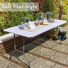 Tavolo da Picnic all'aperto Tavolo da Campeggio all'aperto da Tavolo Pieghevole 6ft per Giardino, Spiaggia, Campeggio, Picnic, cookouts, Festa BBQ Party Table (Color : B)