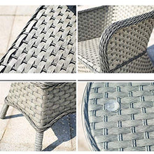 HLZY Tavolo in Vimini in Rattan mobili in Patio e Set Sedia, Arredamento per Esterni Rattan Garden Mobili Set Patio Rattan Tavolo da Pranzo Set di Wicker Weave Tavolino da caffè Patio