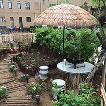 YFYYF Ombrelloni in Paglia per Esterni Parasole, Ombrellone Pieghevole da Giardino, per Terrazza Campeggio Spiaggia, Colore Naturale, Tondo Φ160 Cm / 5,3ft - Stile Hawaiano