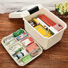 Medicine box Cassetta di Pronto Soccorso Portatile per Uso Domestico, classificazione dormitorio per Studenti, Scatola di Pronto Soccorso 28,5 × 21,5 × 17 cm