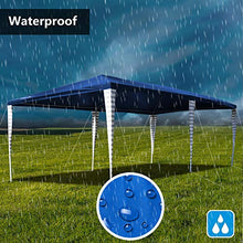 Hengda 3x6m Tenda da Giardino, Protezione UV Gazebo da Festa Blu Impermeabile per Fiere,Feste e Mercati
