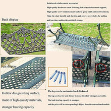 YZ-YUAN Panchina da Giardino Panchina da Patio panchina da Giardino panchina da Giardino Doppia Seduta in Metallo per Esterni, Sedia da Giardino con Finitura Anticata con Struttura in Alluminio pres