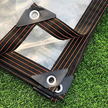 XIAOZHEN Tela Cerata Impermeabile Antivento Addensata Bordo Avvolto Pieghevole Telo Trasparente con Foro in Metallo Panno Impermeabile in Plastica per Occhi(Size:1x1m)