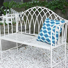 GaoF Panchina da Giardino Park Terrace Panchine per Il Tempo Libero da Esterno, Panchina Princess a 2 posti con Schienale e braccioli, Panchina da Giardino in ghisa Resistente alle intemperie e alla