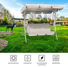 HelloCreate, set di copertura per altalena impermeabile per patio e altalena + copri sedile per altalena a 3 posti