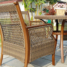 Set di Mobili da Giardino per Esterni, 5 Pezzi per La Casa Set di Conversazioni per Sedie di Vimini Set per Tutte Le Stagioni Combinazione di Mobili in Legno da Giardino in Rattan da Giardino
