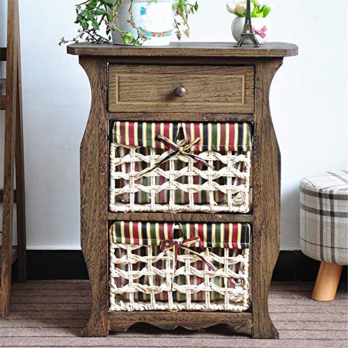Cassettiera Tessuto Dresser 3-Tier dell'organizzatore di immagazzinaggio Unità for Giardino Camera Ingresso Corridoio 50x33x63.5cm Mobili da camera da letto ( Color : Natural , Size : 50x33x63.5CM )