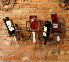 JHSHENGSHI Scaffale portaoggetti, portabottiglie per Vino a Parete Portabottiglie per Vino Rosso in Ferro Stile retrò Portabottiglie per Vino Creativo