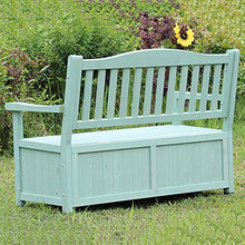 Panchine Terrace Park Panca Portaoggetti da Esterno, Panca in Legno Massello Resistente alle Intemperie, Panchina Cortile con Schienale Braccioli, Per Riporre Attrezzi Giardinaggio / Forniture Ester