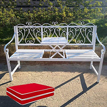 YZ-YUAN Panchina da Giardino panchina da Giardino da 59 Pollici terrazza Parco, Sedia in Acciaio ghisa antiruggine in Metallo con Tavolo Centrale sollevabile, panchina da Esterno con Schienale e Bra
