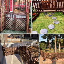 Palizzata del Giardino Divisoria 3PCS, Palizzata in Legno di bambù Naturale, Adatta per Giardino Esterno,Bianca,Stakes