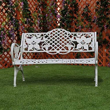Panchine con schienale in alluminio pressofuso per esterni, panchine con braccioli, panchine per terrazze, decorazioni per la casa, sedili per parchi ricreativi, per portici / parchi / cortili