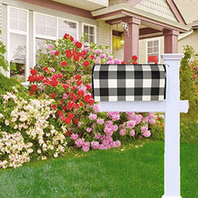 Copertura magnetica per cassetta delle lettere in bianco e nero con design unico, per decorazione da giardino, dimensioni standard 51 x 45 cm