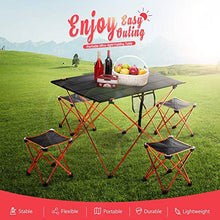 jiaju Tavoli da Picnic Tavolo Pieghevole, Tavolo Pieghevole Portatile Camping Mobilia da Esterno Computer Bed Tavolo da Picnic Scrivania in Lega di Alluminio Ultra Light Pieghevole (Size : Small)