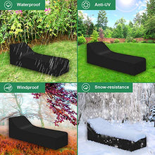 INMUA Coperture per Lettini Prendisole Impermeabile, Copertura per Sedia a Sdraio, Copertura Lettini da Giardino, Tessuto Oxford 420D, Antivento, Resistente ai Raggi UV (200x75x40/70CM)