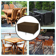 155x95x68cm Copertura per Tavolo da Giardino,210D Telo Oxford Copertura Tavolo Esterno Impermeabile Resistente allo Strappo Anti-UV Telo Copri Tavolo Rettangolari,Marrone