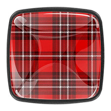 Seamless plaid patten in burgundy red and white Pomelli per Porta Set di 4 Pomelli per Mobili Manopole per Cassetti Cucina Armadio Vetro