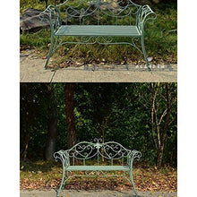 GaoF Panchina Doppia per Esterni in Ferro battuto, Sedia per Il Tempo Libero con Decorazione Portico da Giardino, panchina in ghisa con Schienale e braccioli, Adatta per terrazzo, Balcone, Prato