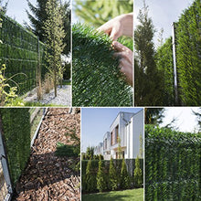 FairyTrees Copertura per Recinzione, Tenda da Giardino, Copertura per mascheratura, siepe Artificiale GreenFences, Imitazione di Pino, Colore Verde Chiaro, PVC, Altezza 150cm, 1m