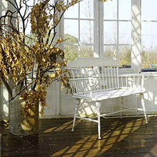 AJH mobili da Giardino Panca da Giardino Doppia Sedia, Stile Distressed Arte Balcone per Il Tempo Libero Sedile Posteriore, durevoli panchine Decorative in Metallo terrazza, Sedia