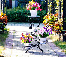 Scaffale per Fiori Scaffale per Fiori in Metallo a 3 Strati da Interno Design Moderno, O&YQ