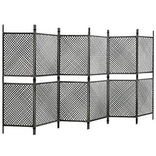 FAMIROSA Paravento a 6 Pannelli in Polyrattan Antracite 360x200 cm