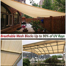 Vicareer Rete Ombreggiante 90% Vela Ombreggiante Telo Parasole,Impermeabile,Protezione UV,Tenda A Vela Frangivista per Giardino Balcone Terrazza,Beige(2X3M)