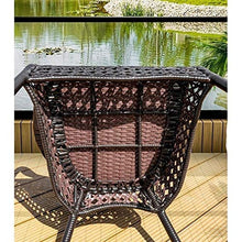HLZY Tavolo in Vimini in Rattan mobili in Patio e Set Sedia, Mobili da Giardino in Rattan Set da Giardino all'aperto Tavolo da Giardino e sedie Set di Vetro Top tavolino da caffè