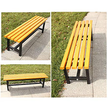 Sgabello da giardino in legno massello per panchina da esterno, sedile anticorrosione con struttura in acciaio senza braccioli, sgabello per scarpe sostitutivo per sedia da giardino esterno