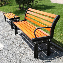 GaoF Panchine da Giardino per Esterni, panchine da Cortile in ghisa e Pino, panchina da Giardino per Veranda Impermeabile e con Protezione Solare, Possono ospitare 2-3
