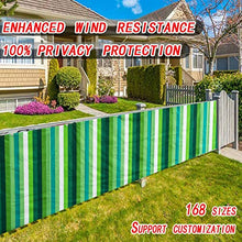 Ziligengsheng Rotolo Telone Oscurante 55x400cm,Resistente alle intemperie,con Fascette e funi,per Ringhiera Protezione Balcone, Verde-Bianco
