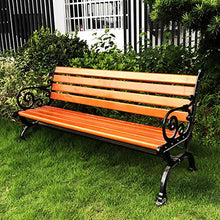 Panchina da Giardino All'aperto Panche da Terrazza per Tempo Libero, Panca da Patio Anticorrosione e Antiruggine Realizzata con Gambe in Alluminio e Legno Pino, Panca Spaziosa Comoda Facile Montare