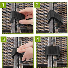 Clip Outdoor Furniture Patio Wicker clip di plastica Divano Connect Clamps per sedie mobili da giardino del sofà 10PCS 5.25CM