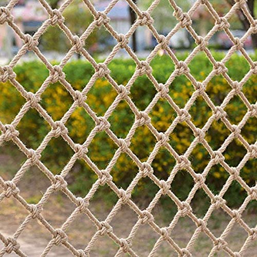 WEIFAN Reti di Juta Canapa reti per laghetti/Protezione di Sicurezza Corda Intrecciata per Balcone/ringhiera per Balcone Recinzione di Sicurezza per Scale Decorazione reti a Rete/Amaca da Arrampicata