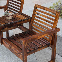 Panchina da giardino per terrazza da 56 pollici, panchina da giardino per esterni, panchina da cortile in legno massello resistente alla corrosione con braccioli, tavoli e sedie per il tempo libero