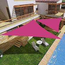 YTQ Vele Parasole Triangolo A Vela Resistente all'Acqua Tenda da Esterno A Vela Patio Giardino Terrazza Tenda da Sole Tettoia 90% Blocco UV con Corda Gratuita Rosa Rossa(Size:3 * 3 * 3m)