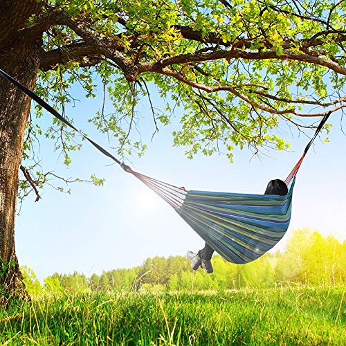 Amaca Amaca Da Campeggio Doppia Hamak Rede De Dormir Hamac Sedia A Dondolo Letto Outdoor Hamaca Mobili Da Giardino Muebles Striscia Colorata Tela