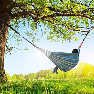 Amaca Amaca Da Campeggio Doppia Hamak Rede De Dormir Hamac Sedia A Dondolo Letto Outdoor Hamaca Mobili Da Giardino Muebles Striscia Colorata Tela