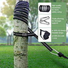 LATTCURE Amaca da Campeggio da Viaggio per 2 Persone Ultraleggera Portatile capacità di Carico 300kg, 270 x140 cm, 2 x Moschettoni 2 x Corde in Nylon, per Esterno Interno Giardino Campeggio,Trekking