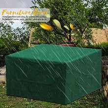 Dieluny, copertura impermeabile per mobili da giardino, 126 x 126 x 74 cm, copertura rettangolare per mobili da giardino, in tessuto Oxford resistente agli strappi, in rattan