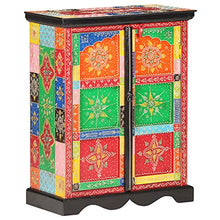 vidaXL Credenza Dipinta a Mano 60x30x75 cm in Legno Massello di Mango