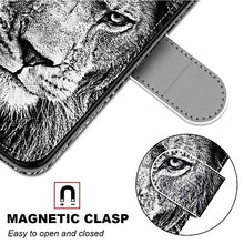 Miagon Custodia Cover Case per Xiaomi Mi 10T,Colorato Modello Pelle Portafoglio Libro Cuoio Flip Case con Porta Carte Magnetica Supporto,Leone