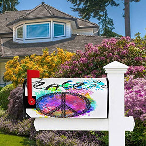 Copre cassetta della posta magnetica a forma di cuore colorato vintage grande cassetta postale avvolge giardino cortile decorazione casa dimensioni 64,8 cm x 53,3 cm