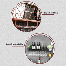 L.TSN Scaffali galleggianti per unità Bar Scaffale per Vino Scaffale a Muro per soppalco Scaffale per soffitto in Ferro Metallico Portabottiglie per Vino Portabottiglie e Bicchieri appesi Telaio P